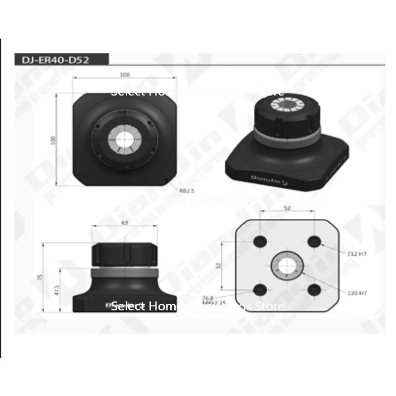 Suitable for Four or Five Axis Clamp Self-centering Vice Concentric Vice