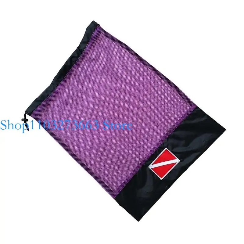 R6FE Scubas Snorkel Gear Goggles Handbag Swimming Dive Mesh Bags Fast Drying Dive Storage Drawstring Mesh Bag - Image 3