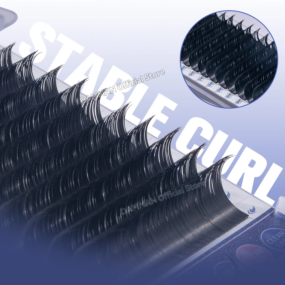 Damman 3 Hüllen, klassische Wimpernverlängerung, D-Locke, 0,10/0,15 mm, hochwertige klassische Wimpernverlängerung, 8–15 mm, gemischte Wimpern-Make-up-Tools