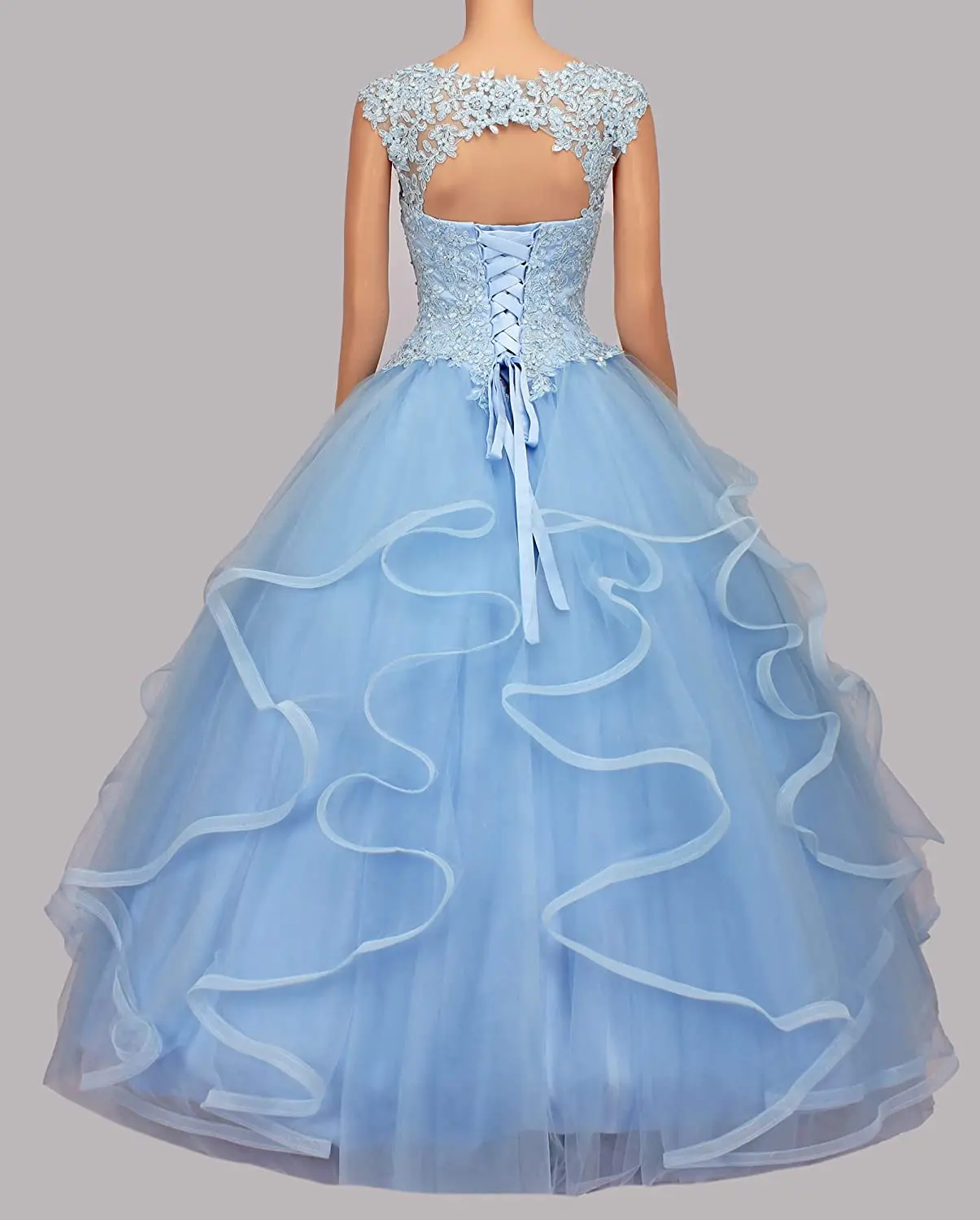 CharmingBridal-vestido De quinceañera con cuello en V para mujer, vestido De baile De graduación De encaje De talla grande, Vestidos con volantes, dulce 16, 15 Años, 2022