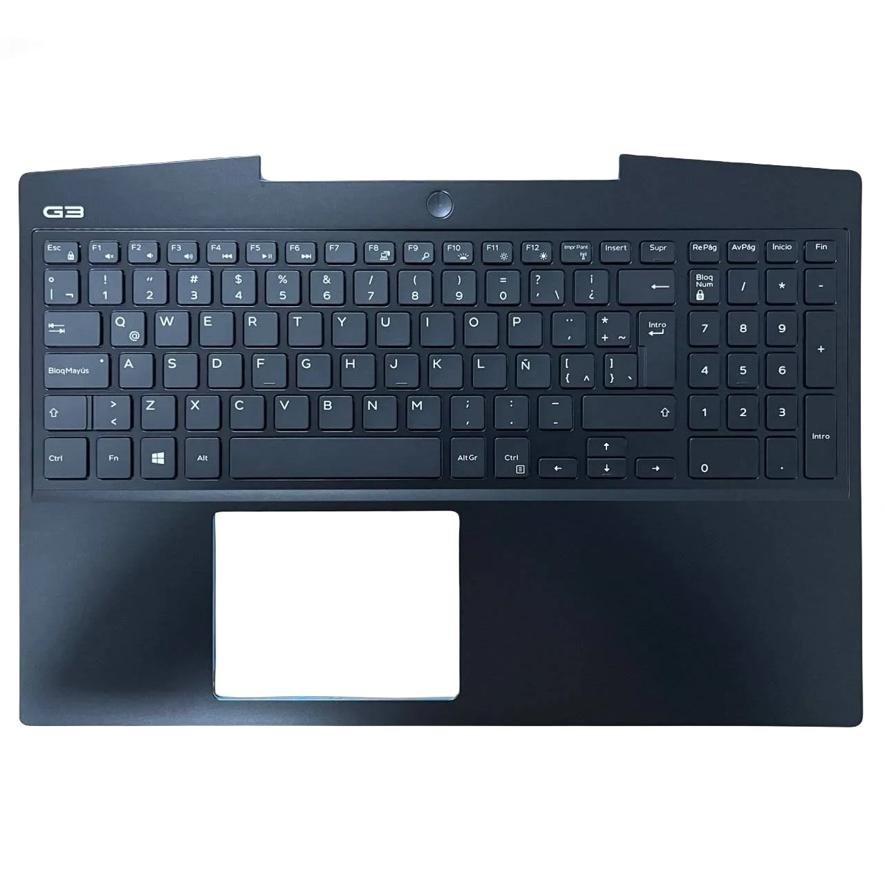 Original New Latin Keyboard For Dell Gaming G3 15 3590 P89F Laptop Palmrest Upper Cover Top Case White Backlight LA keyboard