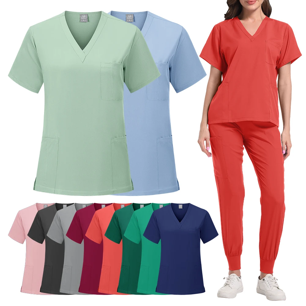 

New jogging speed dry clothes Hospital clinician nurse nursing Dentist overalls supply split top pants wash