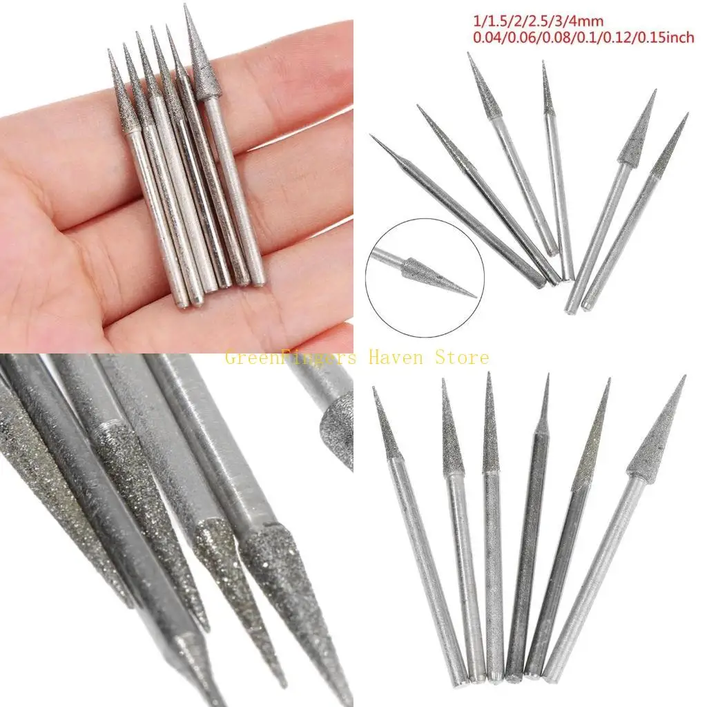 

F68d 6pcs 42-50 мм алмазные измельчения для шлифования головы биты игла закуривать металлические каменные нефритовые инструменты