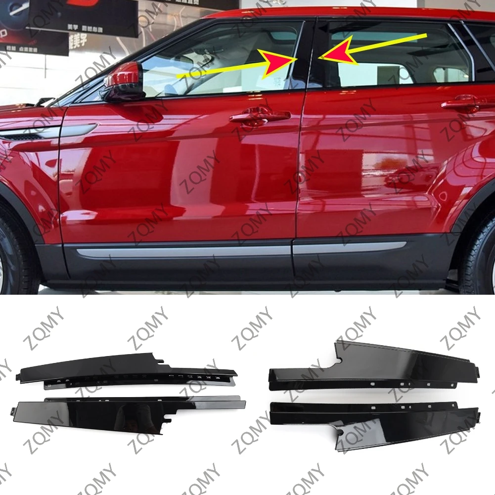 

2PCS Front Rear Door Outside B Columns Molding Trim For Land Rover Range Rover Evoque 5 Doors 2012 2013 2014 2015 2016-2019