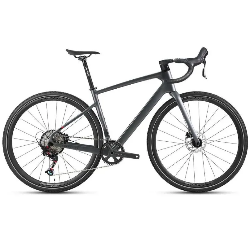 

V1 12 Speed Carbon Fiber Cyclocross Gravel Bicycle Full Oil Disc 38C Wide City Style Bike for Adults