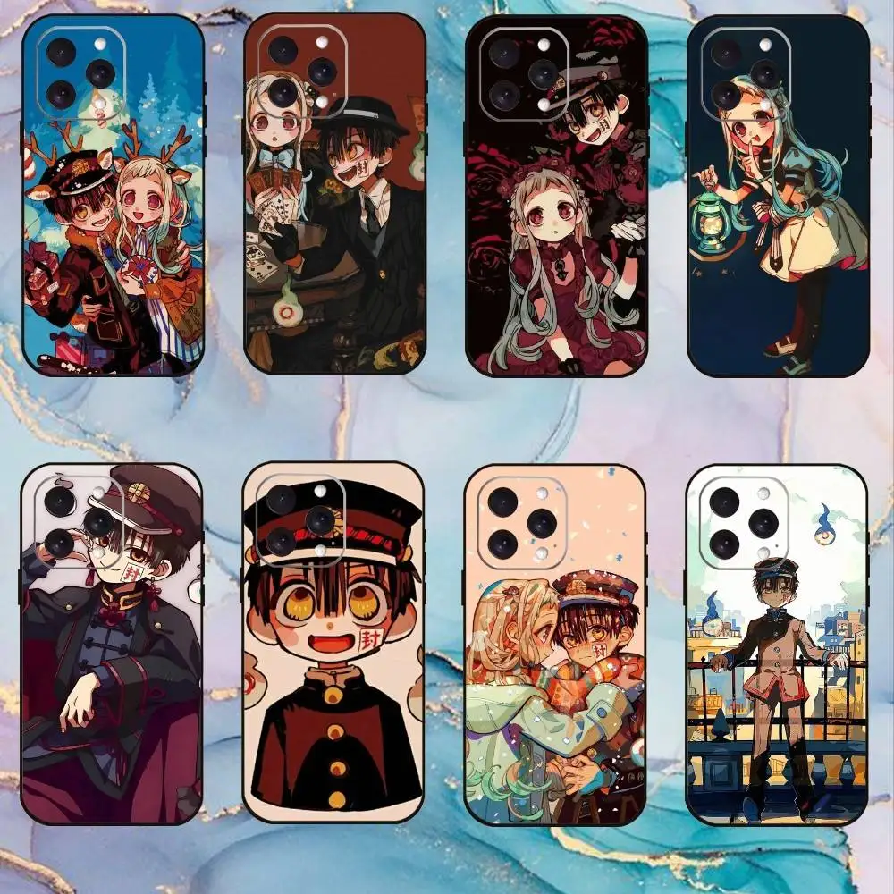 

H-Hanako Anime kun Phone Case For iPhone17,16,15,14,13,12,11 Plus,Pro Max Soft Black Cover