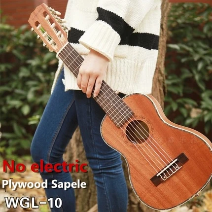 Top Solid Acoustic Electric Guitalele 28 Inch Mini Guitar 6 String Ukulele Ukelele Guitarra Mahogany Acacia Spruce Sapele