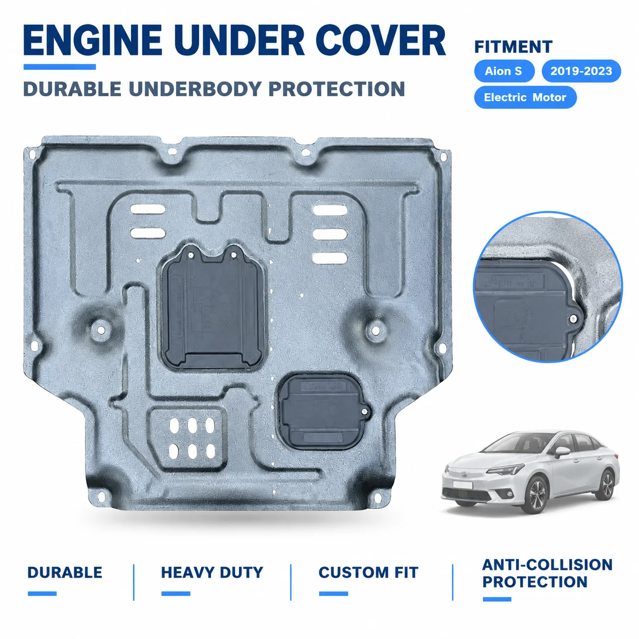 Heavy Duty Under Engine Guard For GAC Trumpchi Aion S 2019-2023 Chassis Bottom Guard Plate Custom Fit Underbody Protection