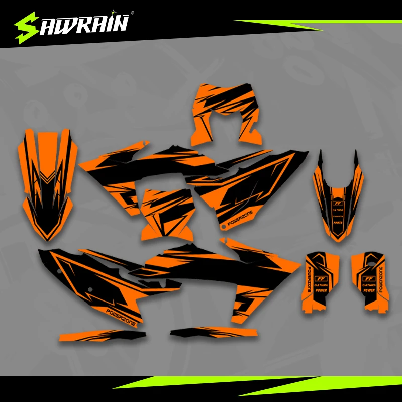 

Мотоциклетные графические фоны Sawrain, наборы наклеек для KTM EXC XCW SXF 23-25SXF 24-26EXC 001