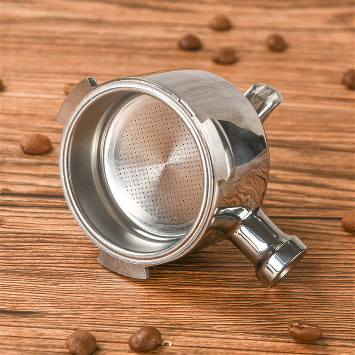 NEW DIY Single Head 51MM Double Spout Coffee Portafilter Filter Holder for Dedica EC680/685 Stainless Steel