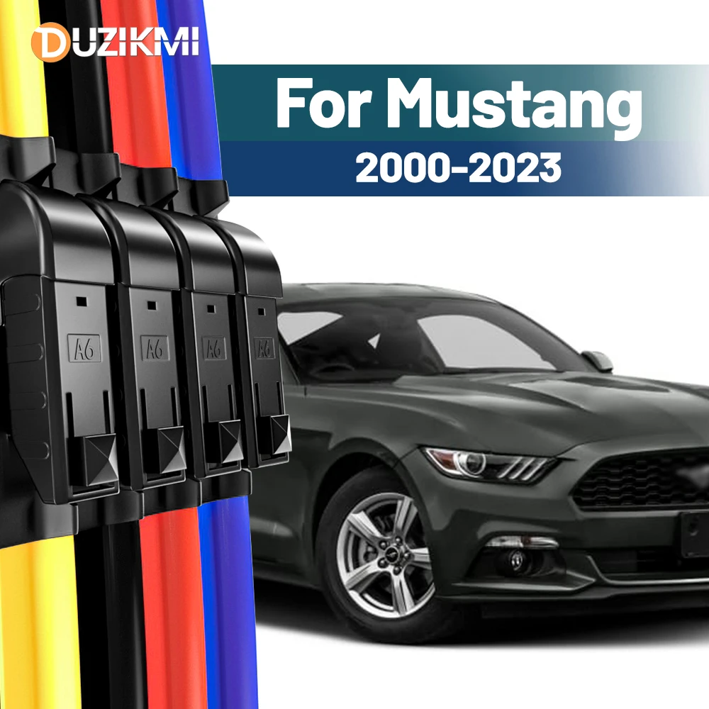 

Для Ford Mustang 2000-2023 Mach-E Mach E 2021-2023 2020 2022 2 шт. щетки стеклоочистителя переднего стекла красный синий