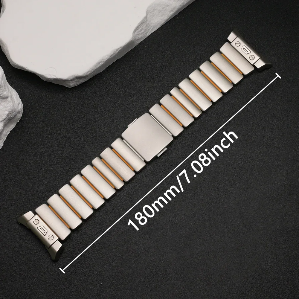 سوار فولاذي فاخر من الفولاذ المقاوم للصدأ لساعة سامسونج جالاكسي الترا 2025 حزام معصم مطاطي لساعة جالاكسي الترا 2024 47 مللي متر ملحقات #2