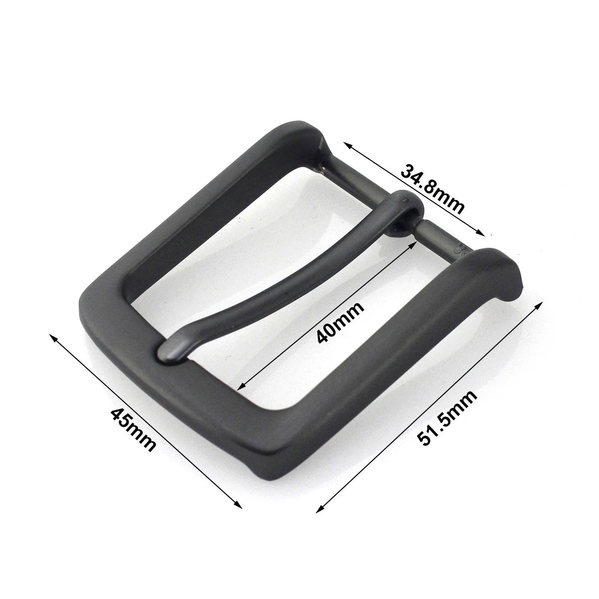 1pcs Metal Belt Buckle 35mm Matte Black Single Pin Buckle Jeans Waistband Buckles For 32mm-34cm Belt Leather Craft Accessories