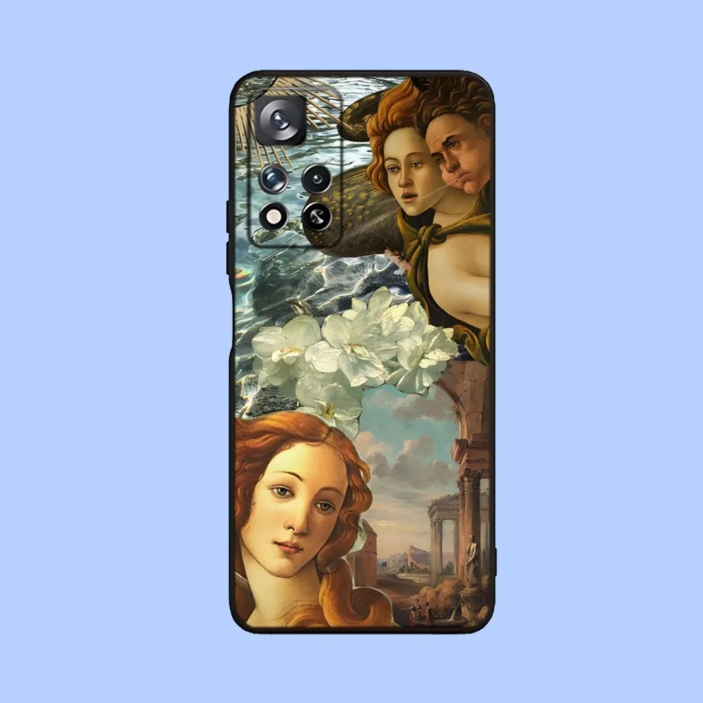 Art Paintings The Birth Of Venus Phone Case For Samsung Galaxy A13,A21s,A22,A31,A32,A52,A53,A71,A80,A91 Soft Black Cover