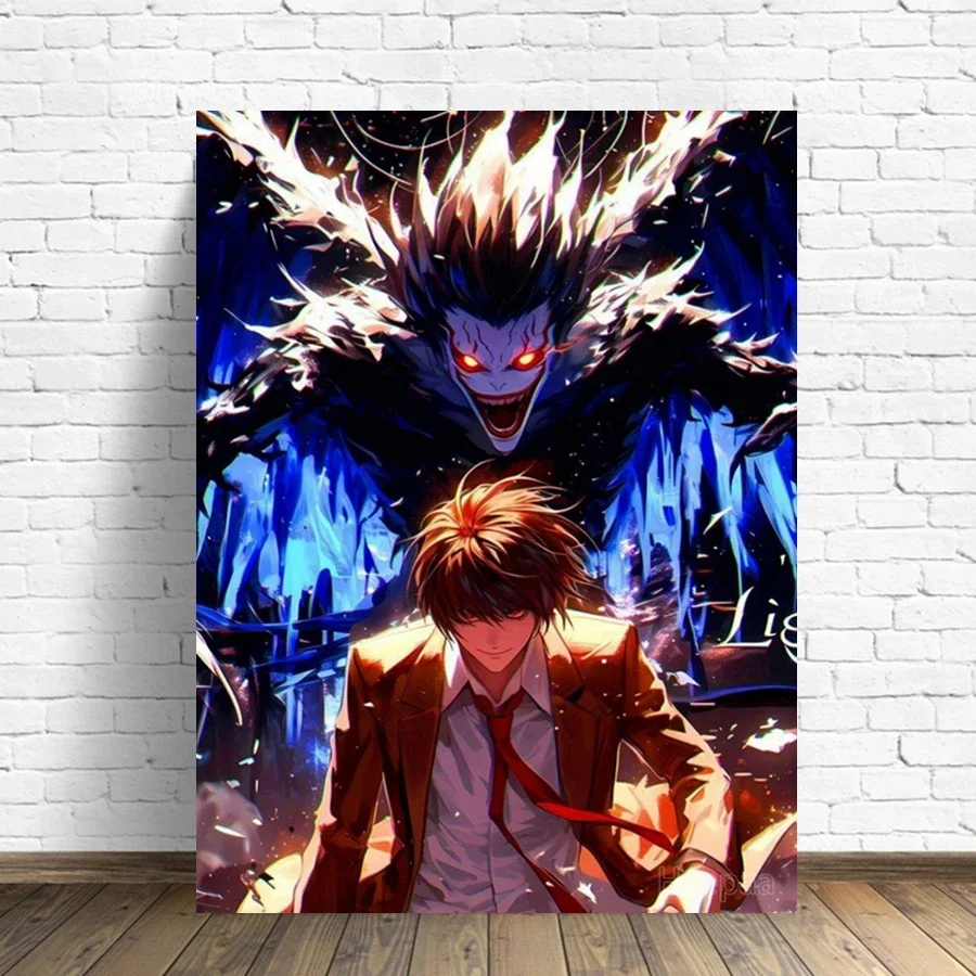 Death Note Anime 5d Diamond Art Painting Full Drills Light Yagami And Ryuk Ryuzaki Japna Cartoon Cross Stitch Mosaic Room Decor