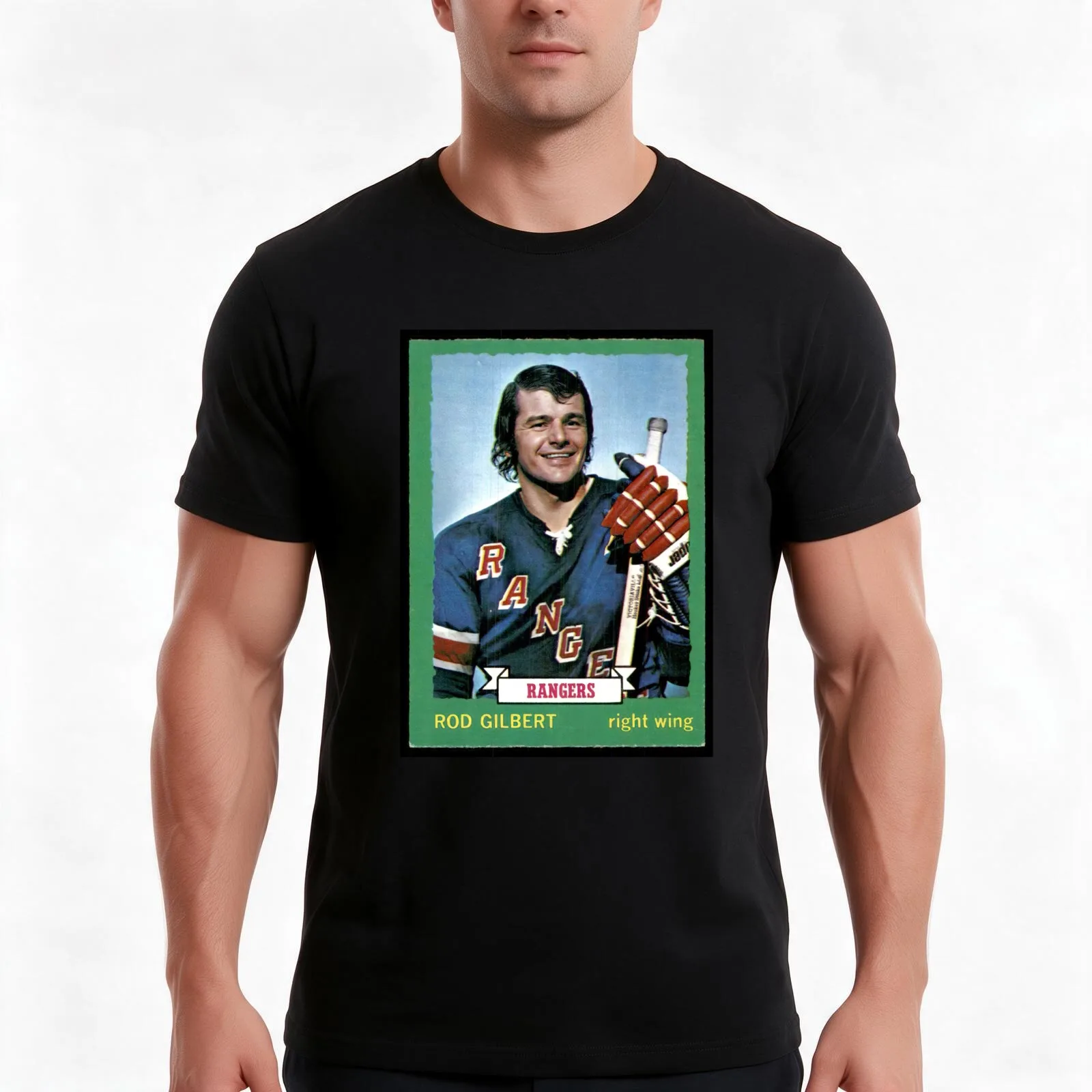 1971-72 O-Pee-Chee Booklet English Rod Gilbert T-Shirt, Summer Casual Cotton Tee, Oversized Streetwear Tops, Unisex Men Women