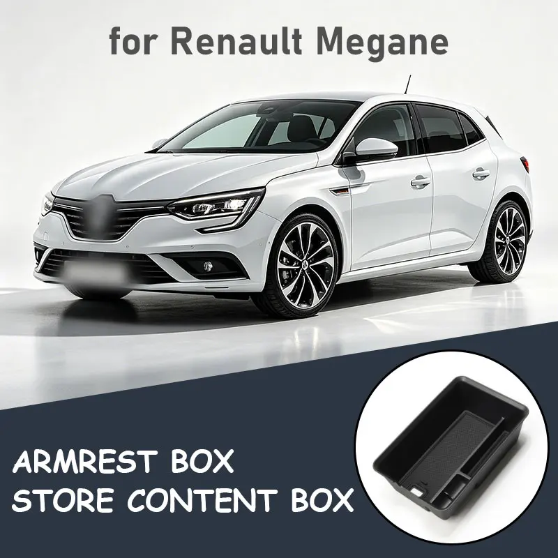 

for Renault Megane armrest box storage box car center modification decoration box compartment storage