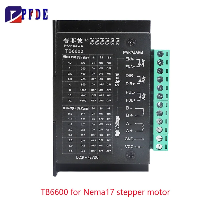 For Nema17 nema23 nema34 stepper motor driver TB6600 DM542 DM556 DM420 2 Phase Microstep Motor Driver 20-50V DC 1.0-4.2A