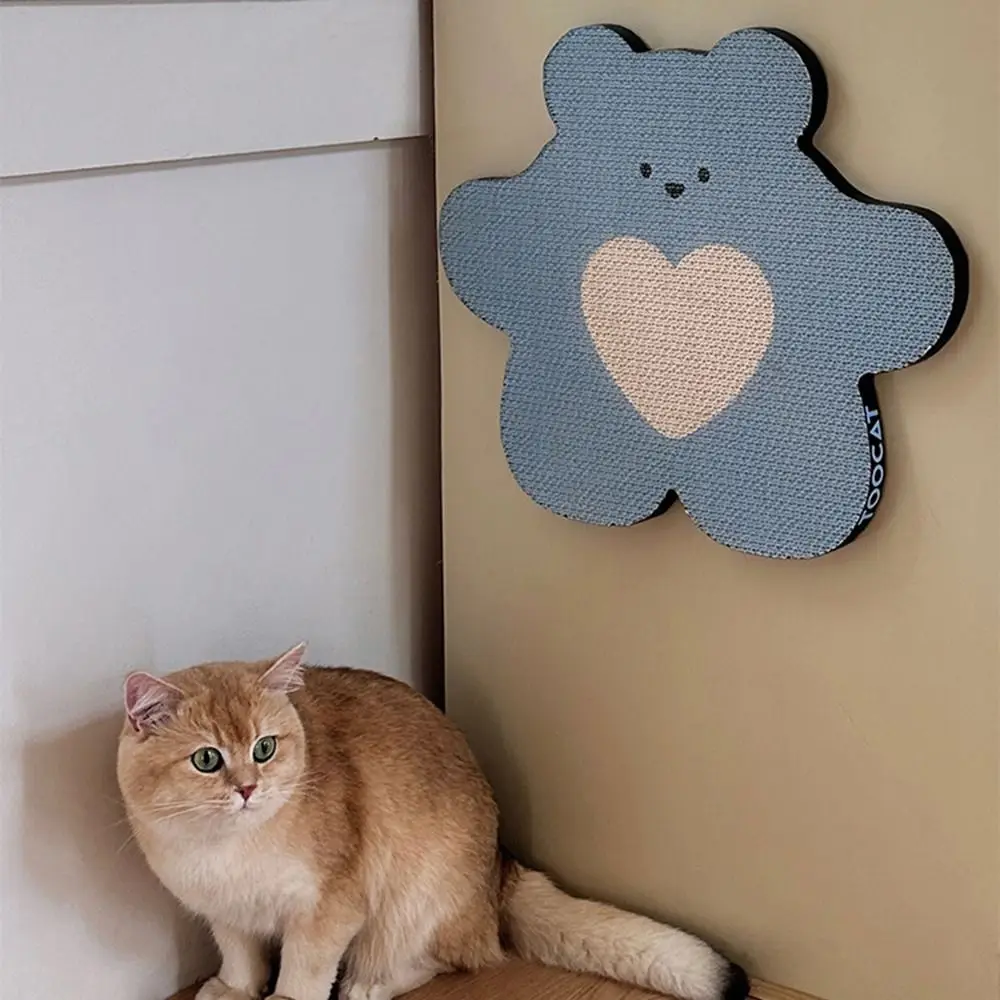 

Cartoon Cat Scratching Board Grip-fast Bear Shape Cat Nail File Scratcher Detachable Wear-resistant Scratch Pad For Cats