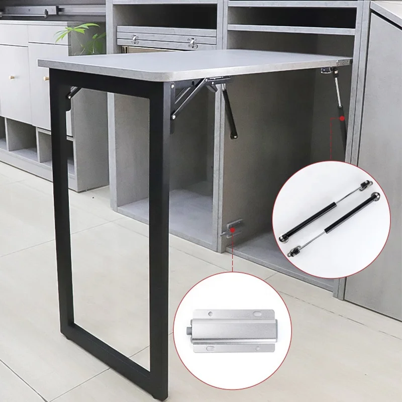 European Small Counter Hidden Leg Kitchen Expandable Coffee Tea Party Dining Table Wooden Bar Cabinet Folding Mini Wall for Home