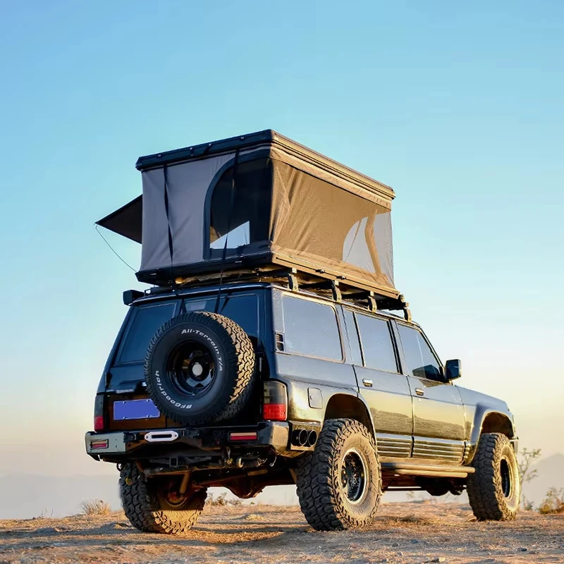 Outdoor Camping Car Roof Tent Hard Shell SUV Off-Road Waterproof Four-season Double Layer Aluminum Alloy Oxford One Bedroom