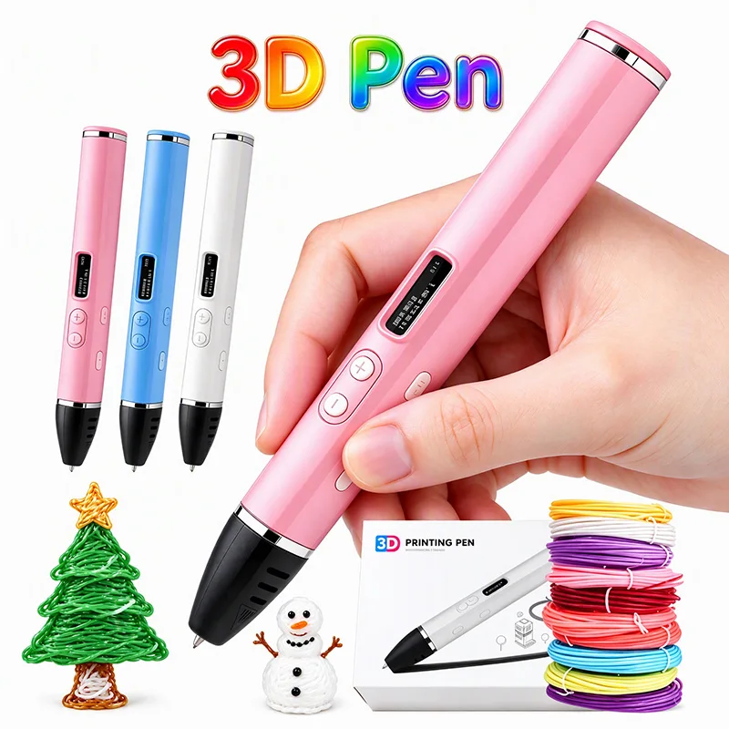 3D Printing Pen Professional 3D Print Pen Competition Level OLED Display With PLA Filament 3D Doodling Making Detachable Design