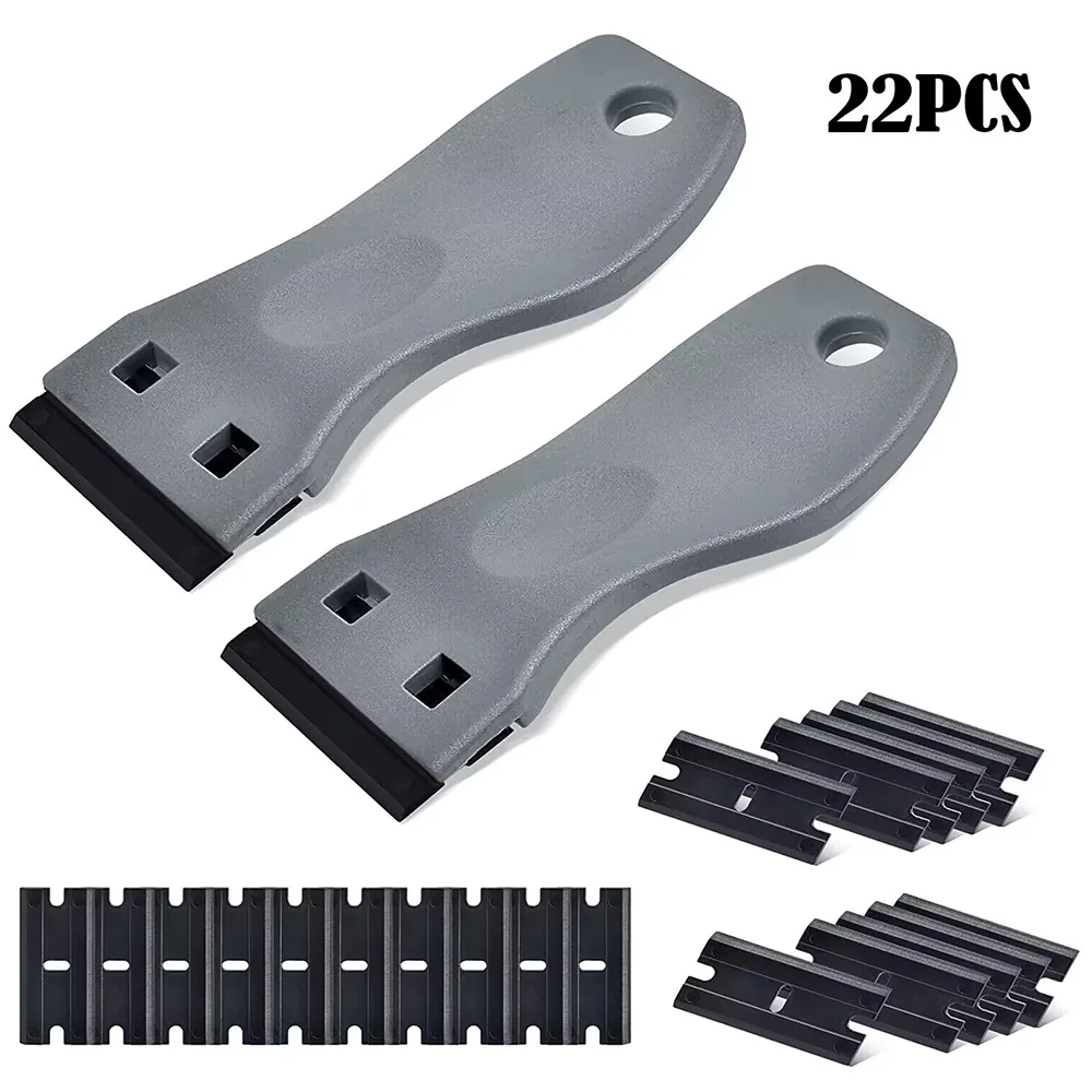 SenNan 20pc Double Edged Plastic Razor Blade 2 Scraper For Ovens Ceramic Car Window Glass Clean Vinyl Glue Sticker Decal Remover