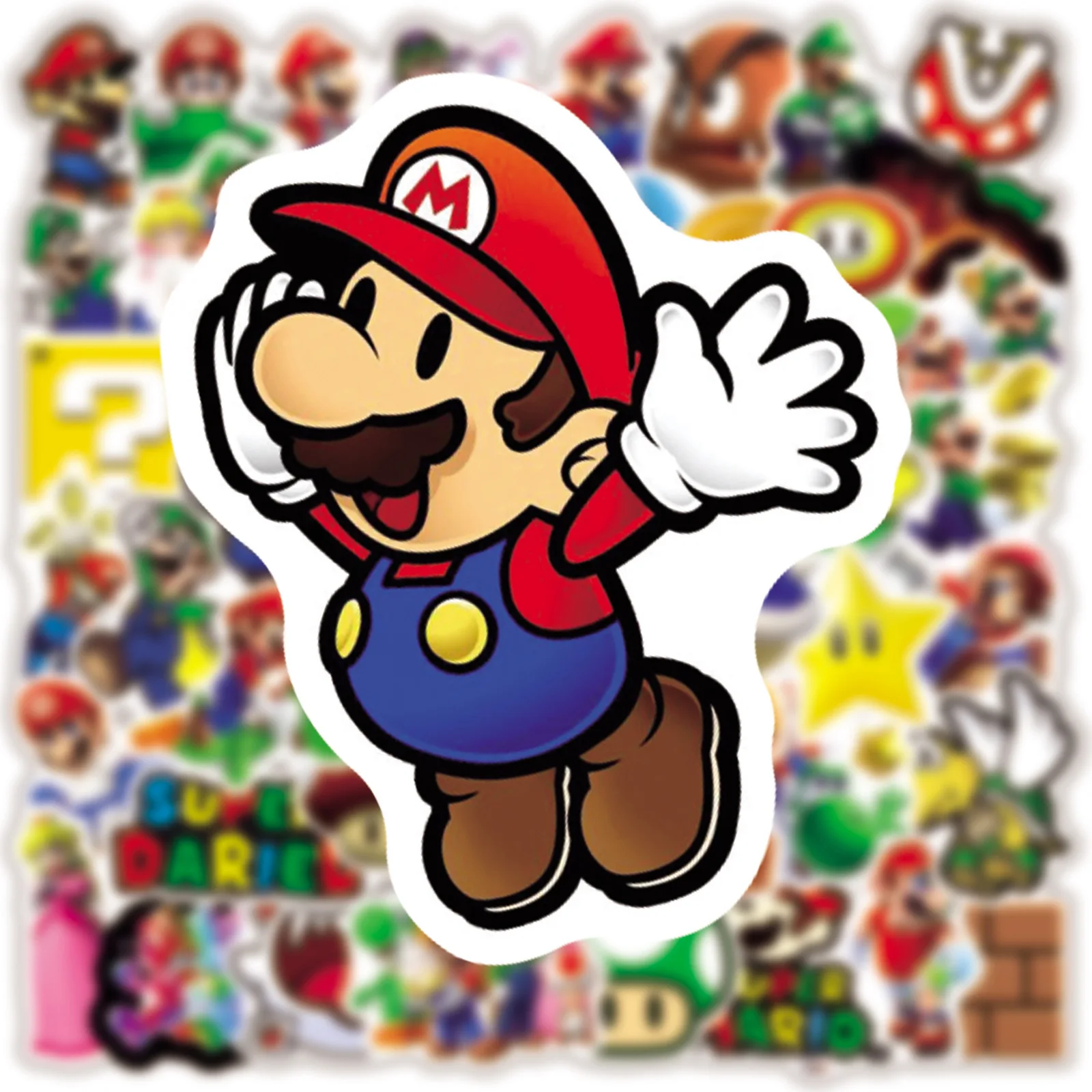 50/100pcs Japan Game Super Mario Stickers For Car Laptop Phone Stationery Decal Waterproof Graffiti Super Luigi Sticker Kids Toy