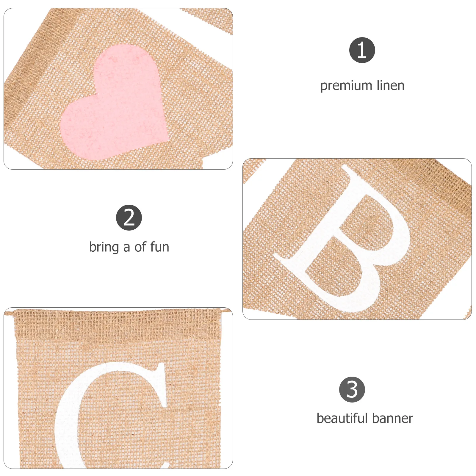 

Swallowtail Hanging Garland Bunting Banner Birthday Linen Flags Party Decoration