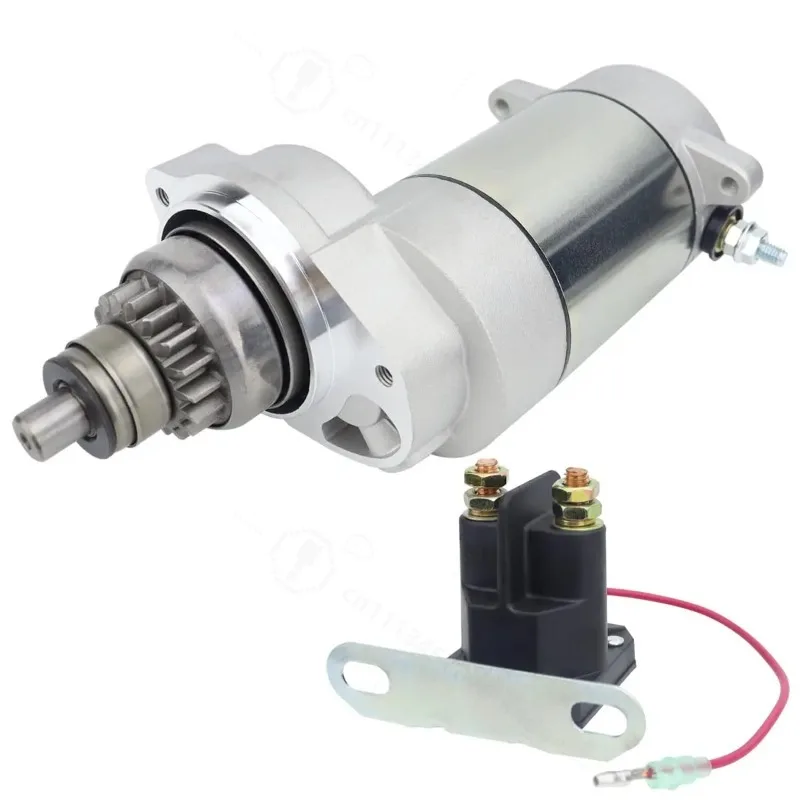 Starter & Bendix & Relay for Polaris Trail Blazer 250 2004, 3085393 SM13298 SM-8 18331 18331N 410-54006 41054006 SMU0034 495714