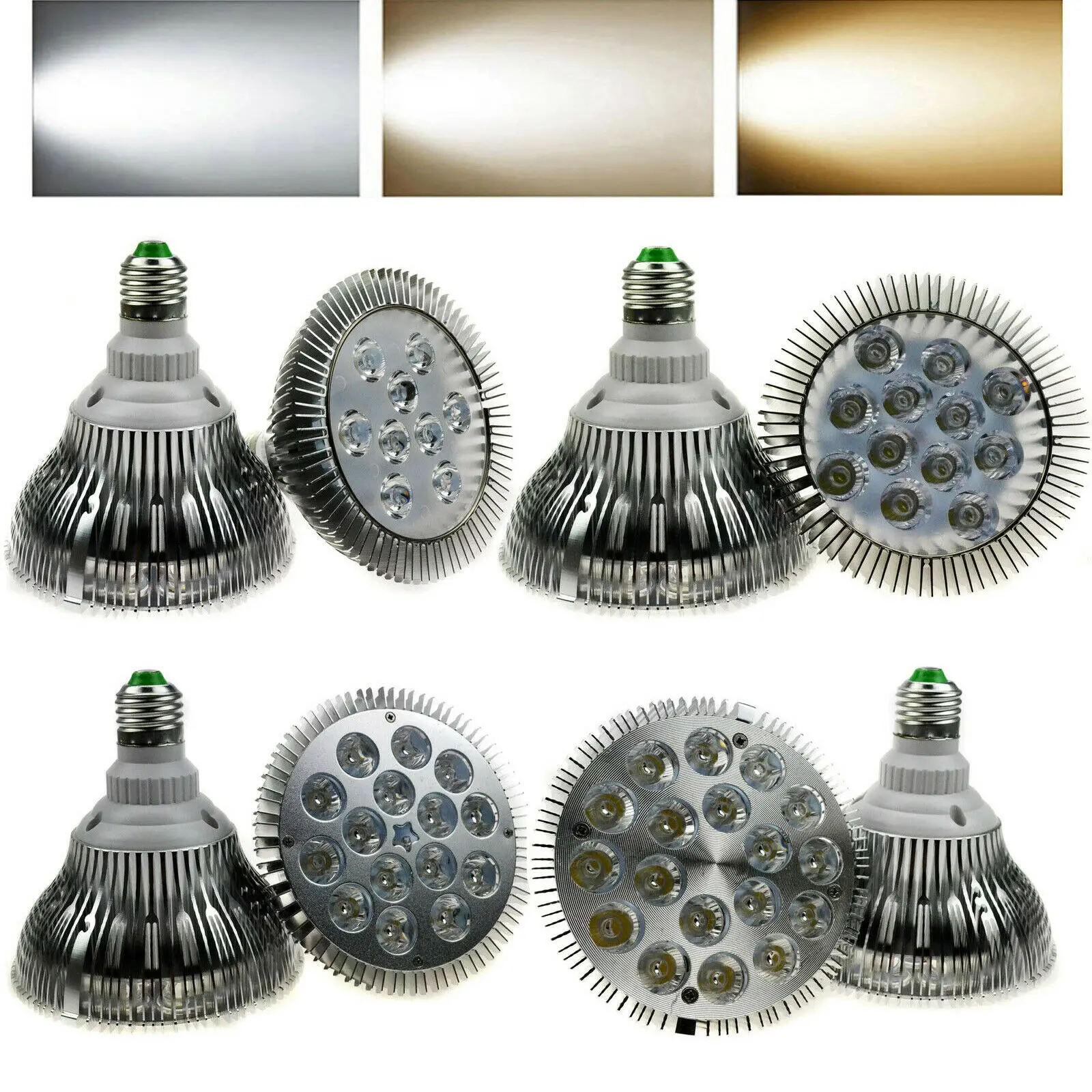 Oświetlenie punktowe lampa LED Super jasne E27 E26 PAR16 PAR30 PAR38 9W 14W 18W 24W 30W 36W z możliwością ściemniania światła LED Bulb110V 220V