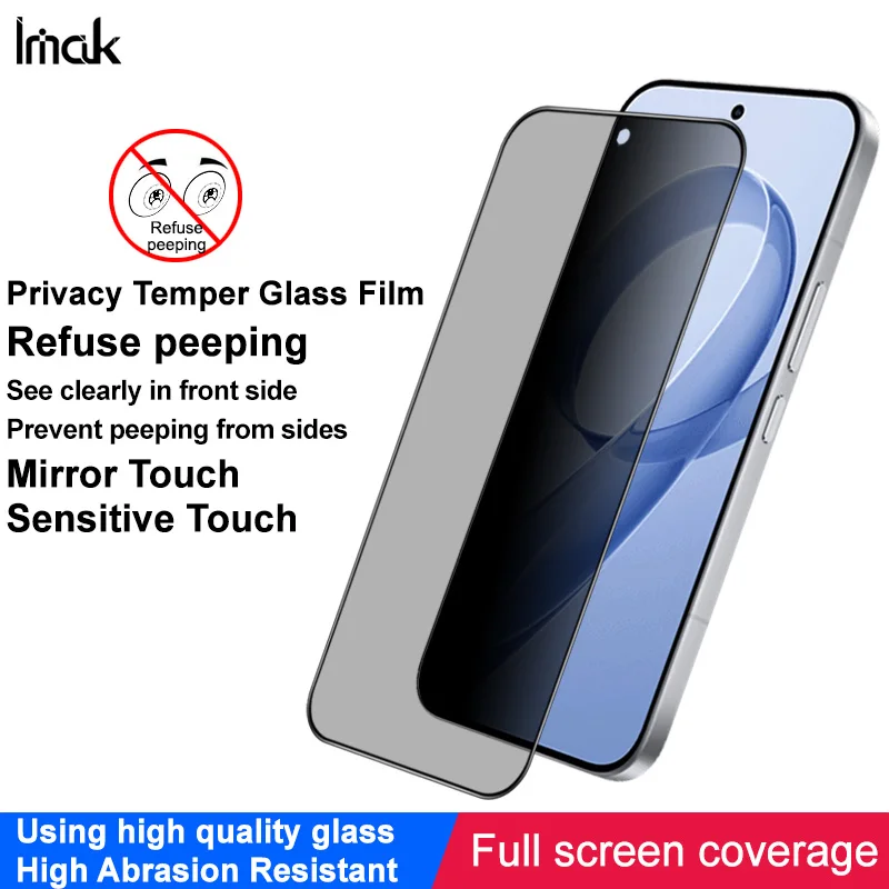 IMAK Privacy Tempered Glass for Redmi K90 Pro Max Screen Protector Film Support Fingerprint