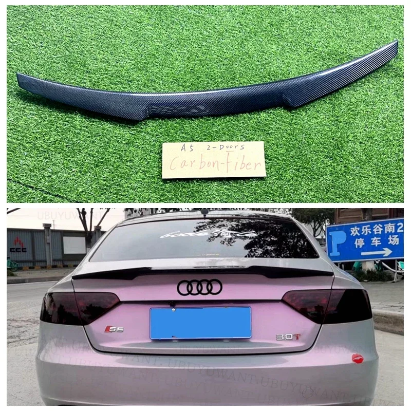 Carbon Fiber Spoiler For AUDI A5 B8 2008-2016 Sportback Coupe 2-Doors Wing Lip Spoilers High Quality M4 Car Accessories