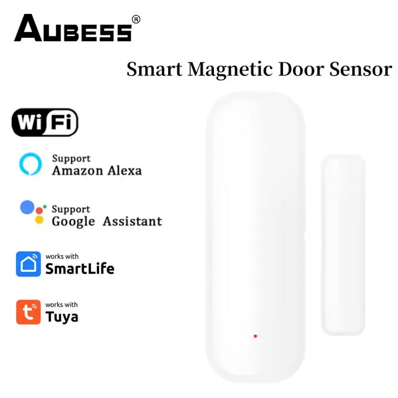 Tuya Smart WiFi Door/Window Sensor Door Magnetic Alarm Detector Smart Life APP Remote Control Home Automation Via Alexa Google