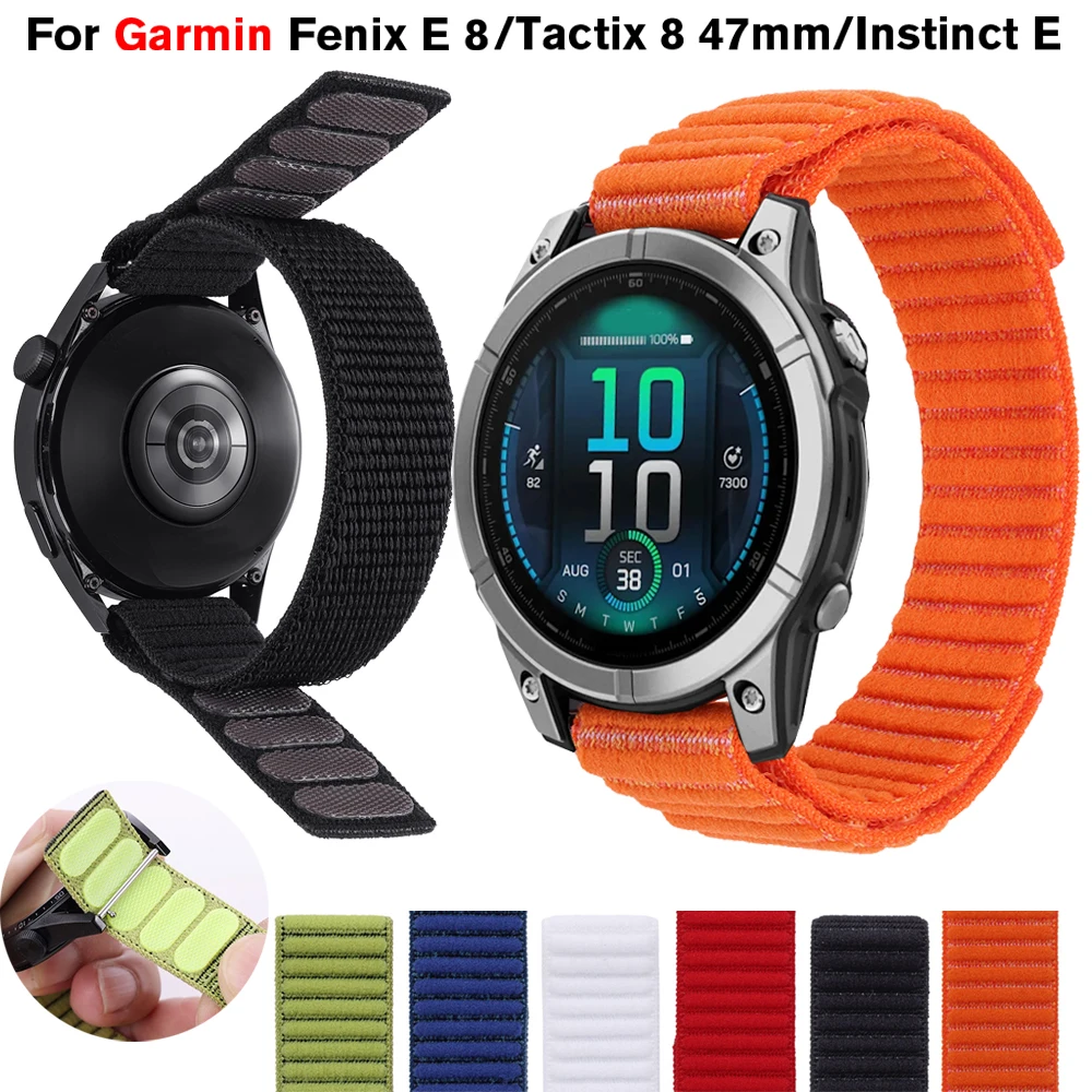 

Нейлоновый ремешок шириной 22 мм для Garmin Fenix 8 47 мм Fenix E/7 7 Pro/6 6 Pro/5 5 Plus Quatix 8 7/Tactix 8 47 мм, аксессуары для браслетов