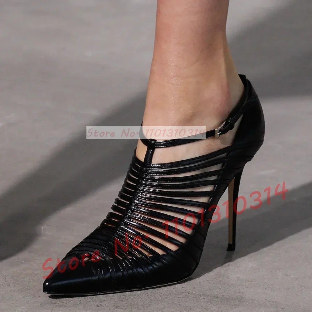 صندل من جلد الغزال النباتي الأخضر للنساء ، صندل نسائي مجوف مدبب ، ألوان مختلطة ، أحذية بكعب عالٍ ، حفلة أنيقة ، عصرية