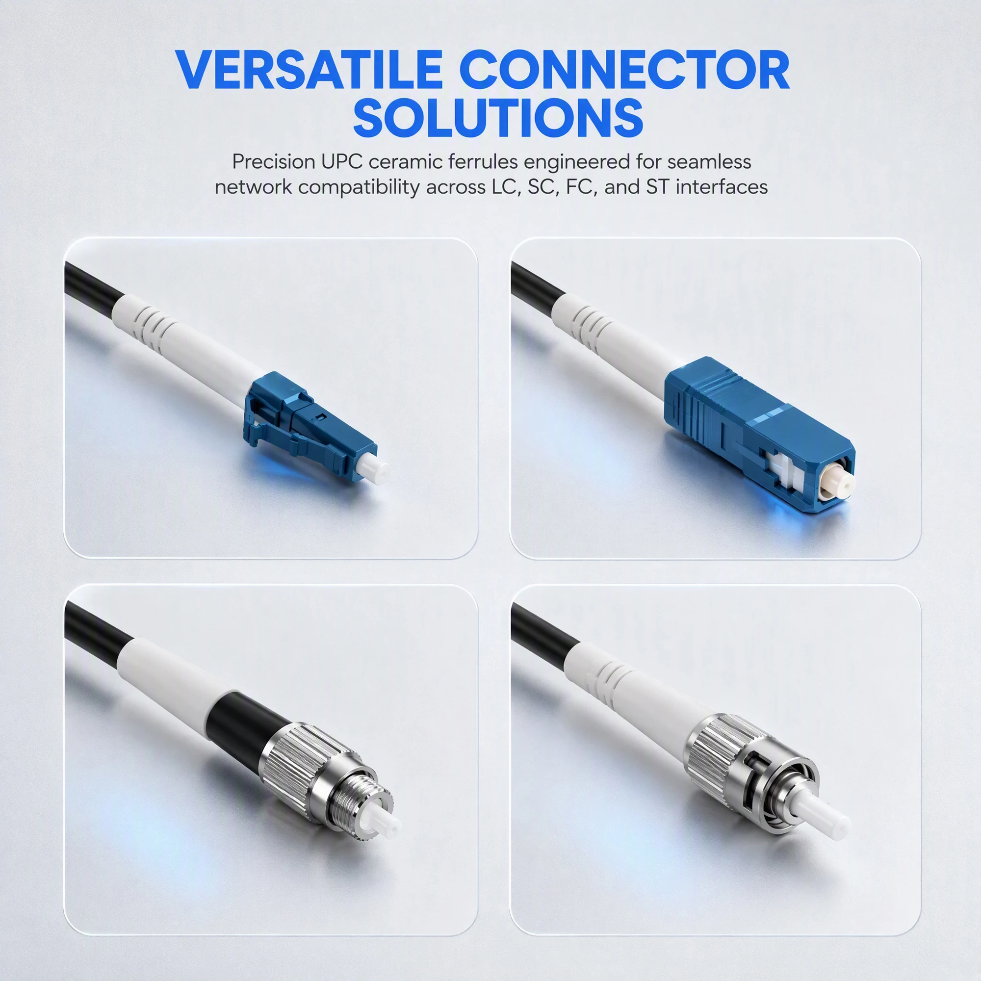 3m-100m Fiber Optic Wire Cable Patch Cord 3.0mm Armored TPU Single Mode Single Core Cable UPC LC/SC/FC/ST