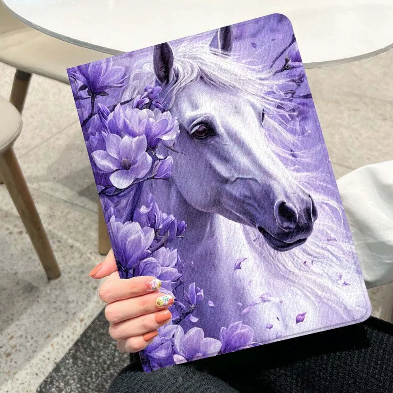 

Purple Horse Desig nFor iPad Pro Mini Air 1 2 3 4 5 6 7 7th 10th Gen 9.7 10.2 11 10.9 7.9 13 12.9 10.5 Inch Tablet Case