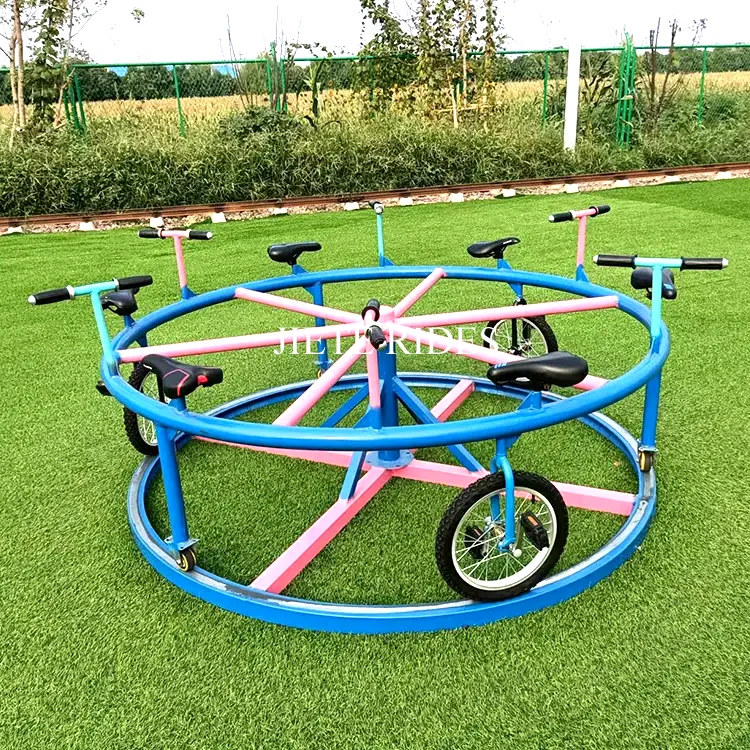 

Rotating Bicycle Ride Amusement Park 6 Seats Ride Bicycle Unpowered