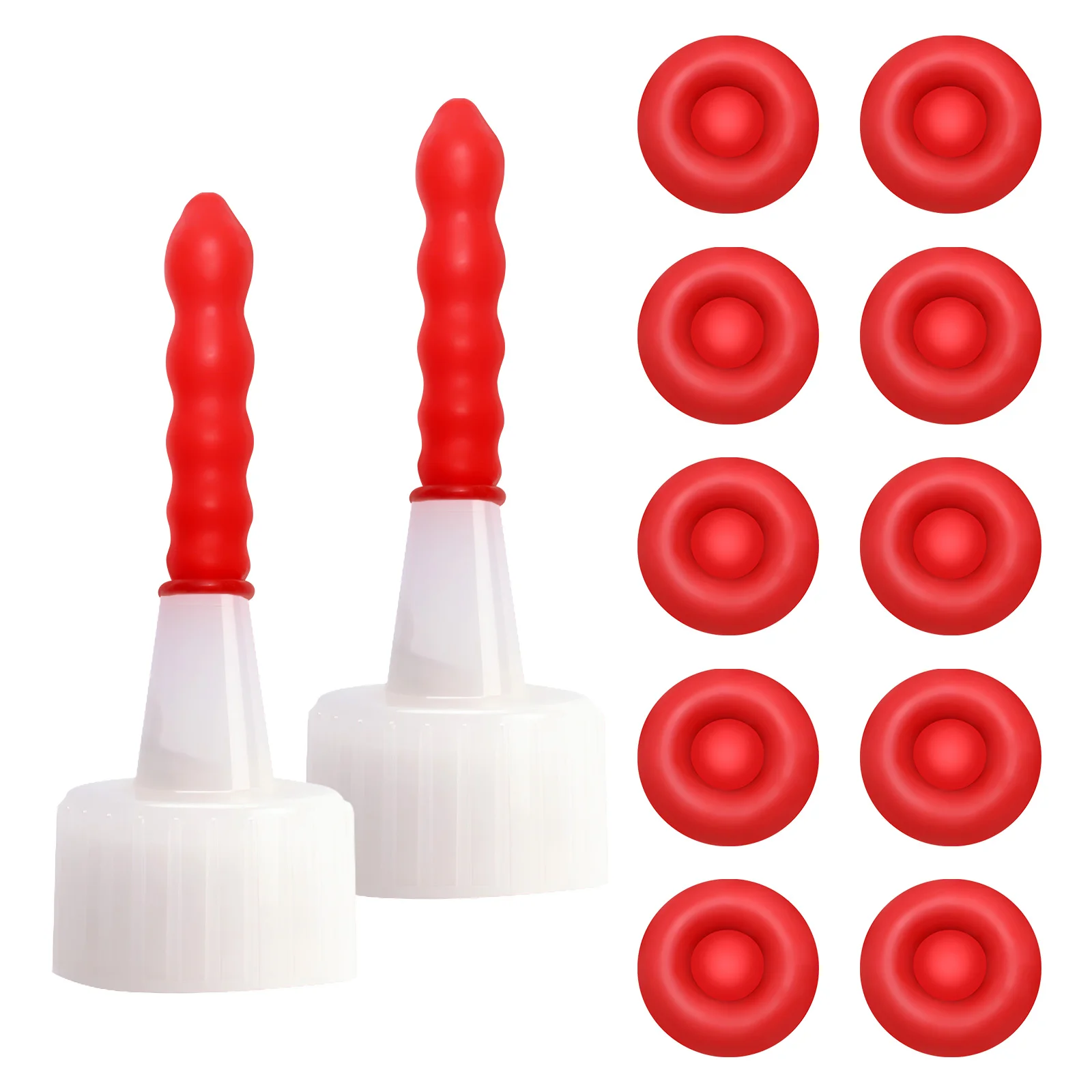 

100pcs Caulk Cap Sealing Protective Cover Red Saving Saver Reusable Long Lasting Sealant Tube Caulking Gun Tool