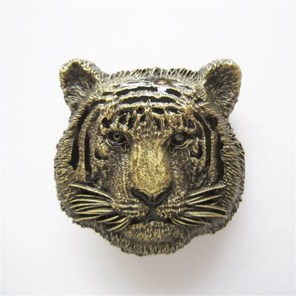 Vintage Bronze Plated Tiger Belt Buckle