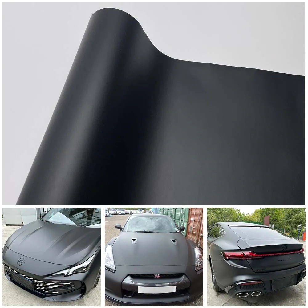 

Matte Black Vinyl Wrap Film Car Stickers Auto Styling Wrapping Waterproof For Motorcycle Car Body With Air Drain Technology