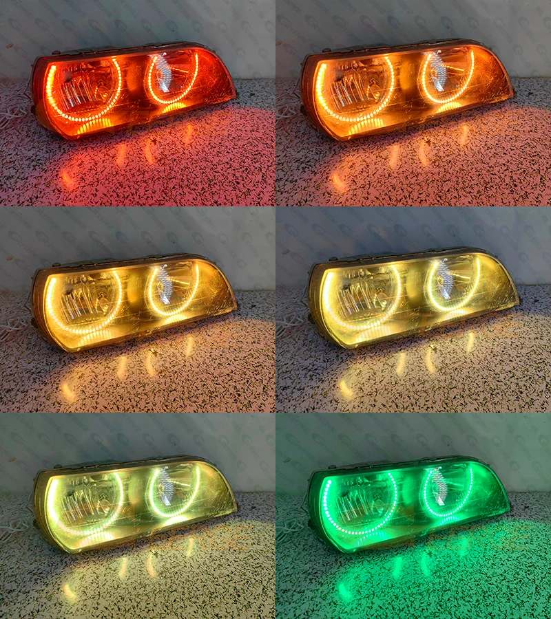 For Toyota Chaser JZX100 1996 - 1999 2000 2001 RF Remote Bluetooth App Multi-Color Ultra Bright RGB LED Angel Eyes Halo Rings