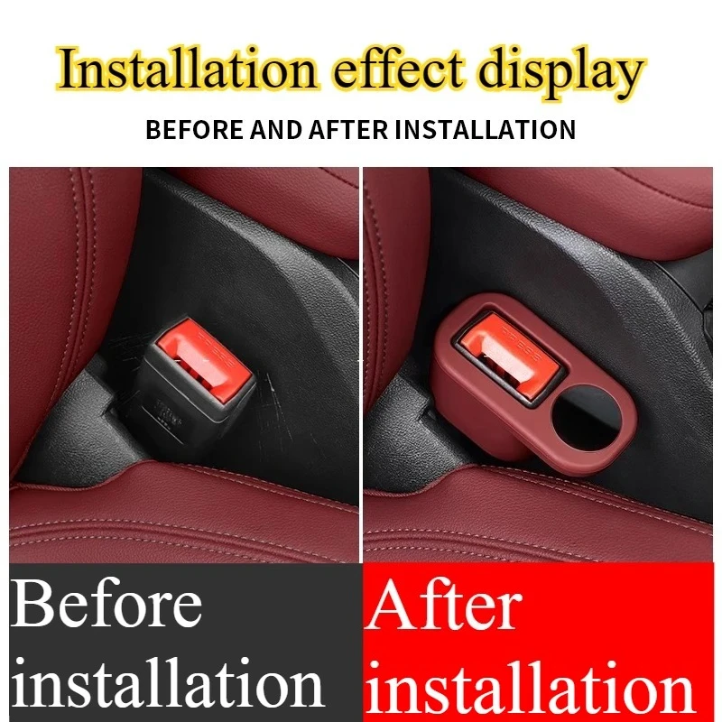 For Leading Ideal ONE L7 L8 L9 Car Seat Belt Socket Protective Cover Latch Silicone Sleeve Holder Tpe Protective Covers - view 2