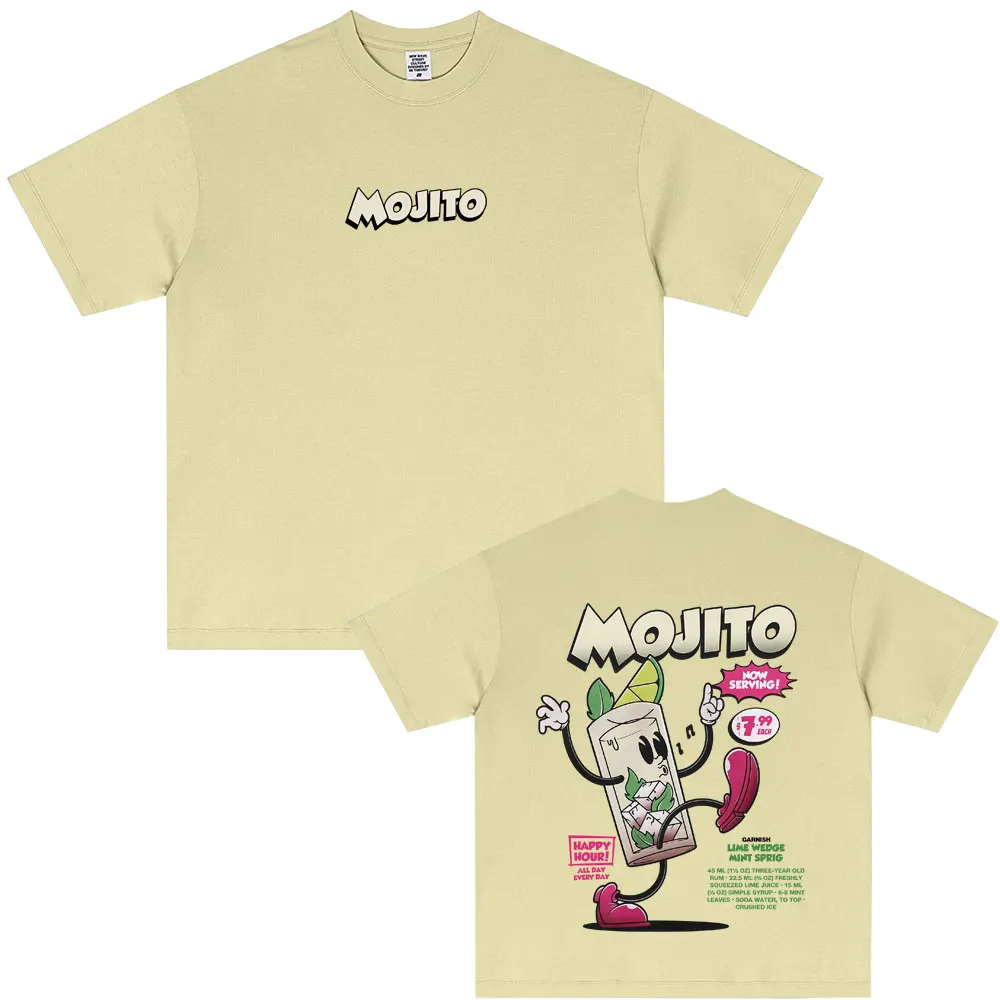 

Mojito Cocktail Funny Meme T Shirts Men Women Cartoon Humor Harajuku T-shirts Men's Casual Cotton Vintage Short Sleeve T-shirt