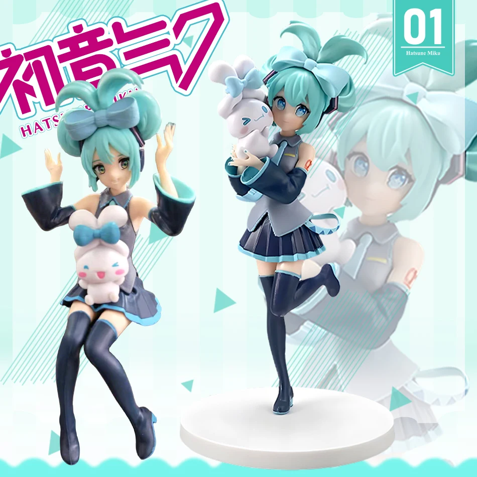 Animation Anime Schönes Mädchen Hatsune Miku Handgefertigte Teufelshatsune Miku Katzenohren Hatsune Miku Niedliche Handgemachte PVC-Modell-Dekorationen