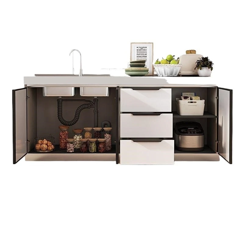 

Stainless Steel, Cabinets Simple Kitchen Cabinets Home Kitchen Rental