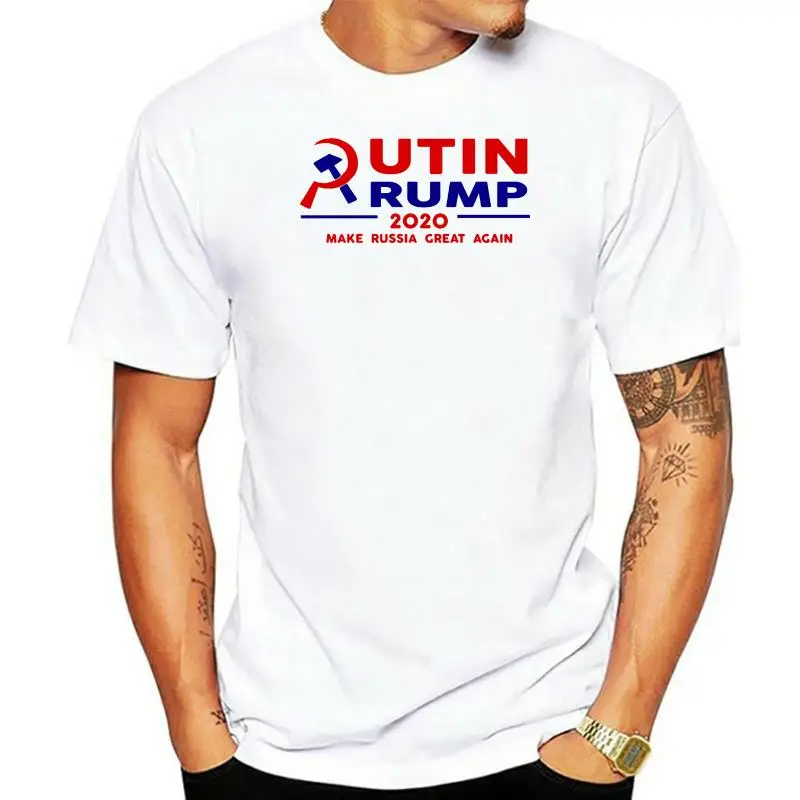 Trump T-Shirt Putin Trump 2023 Make Russia Great Again Anti-President Impeach 2023 T Shirts for Men Cotton Summer Style