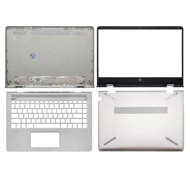 For HP Pavilion 14-BF TPN-C131 Series Laptop LCD Back Cover/Front Bezel/Palmrest/Bottom Case Silver 930593-001 AM22R000320