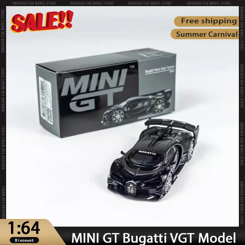 

Мини-Gt масштаб 1:64, литой под давлением французский спортивный автомобиль Vgt Black Gran Turismo, игрушечный автомобиль из сплава, детальный интерьер, коллекционная модель автомобиля, игрушка
